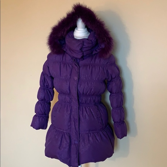 Other - A pattern purple puffed jacket